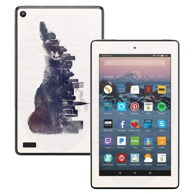 MightySkins Skin Compatible with Amazon Kindle Fire 7 (2017) - City Fox | Protective, Durable, and Unique Vinyl Decal wrap Cover | Easy to Apply, Remove, and Change Styles | Made in The USA