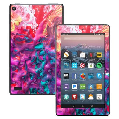 MightySkins Skin Compatible with Amazon Kindle Fire 7 (2017) - Paint Party | Protective, Durable, and Unique Vinyl Decal wrap Cover | Easy to Apply, Remove, and Change Styles | Made in The USA