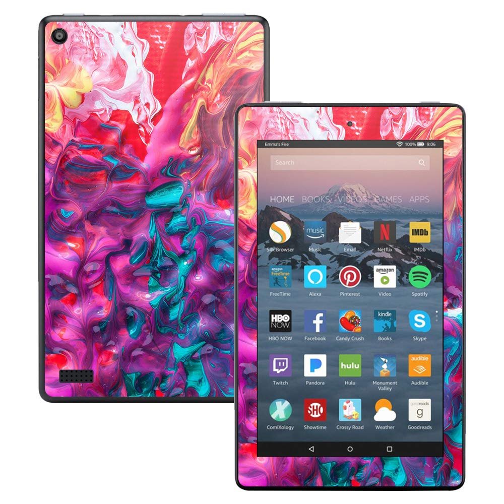 MightySkins Skin Compatible with Amazon Kindle Fire 7 (2017) - Paint Party | Protective, Durable, and Unique Vinyl Decal wrap Cover | Easy to Apply, Remove, and Change Styles | Made in The USA