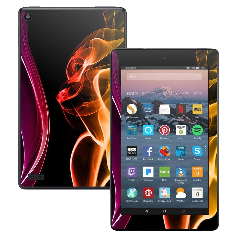 MightySkins Skin Compatible with Amazon Kindle Fire 7 (2017) - Bright Smoke | Protective, Durable, and Unique Vinyl Decal wrap Cover | Easy to Apply, Remove, and Change Styles | Made in The USA