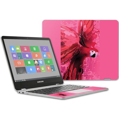 MightySkins Skin Compatible with Samsung Chromebook Plus 12.3"(2017 - Parrot Splash | Protective, Durable, and Unique Vinyl wrap Cover | Easy to Apply, Remove, and Change Styles | Made in The USA