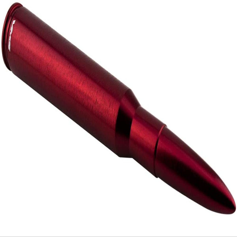 VMS Racing 50 Cal Caliber RED ANODIZED BULLET ANTENNA Heavy Gauge CNC Machined Billet Aluminum Short Compatible with Toyota Tacoma 95-19 1995-2019