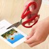 Hometeq 6" Scissors Multi-Purpose Stainless Steel Sharp Scissors with Red Handle - Perfect for Cutting view 3
