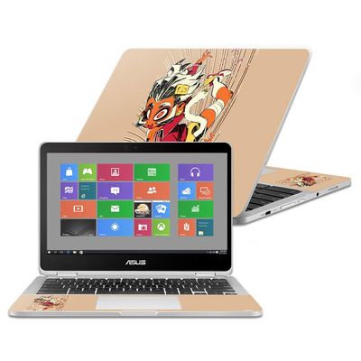 MightySkins Skin Compatible with Asus Chromebook Flip C302CA 12.5" (2016) - Monkey Girl | Protective, Durable, and Unique Vinyl Decal wrap Cover | Easy to Apply, Remove | Made in The USA