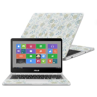 MightySkins Skin Compatible with Asus Chromebook Flip C302CA 12.5" (2016) - Jasmine | Protective, Durable, and Unique Vinyl Decal wrap Cover | Easy to Apply, Remove | Made in The USA