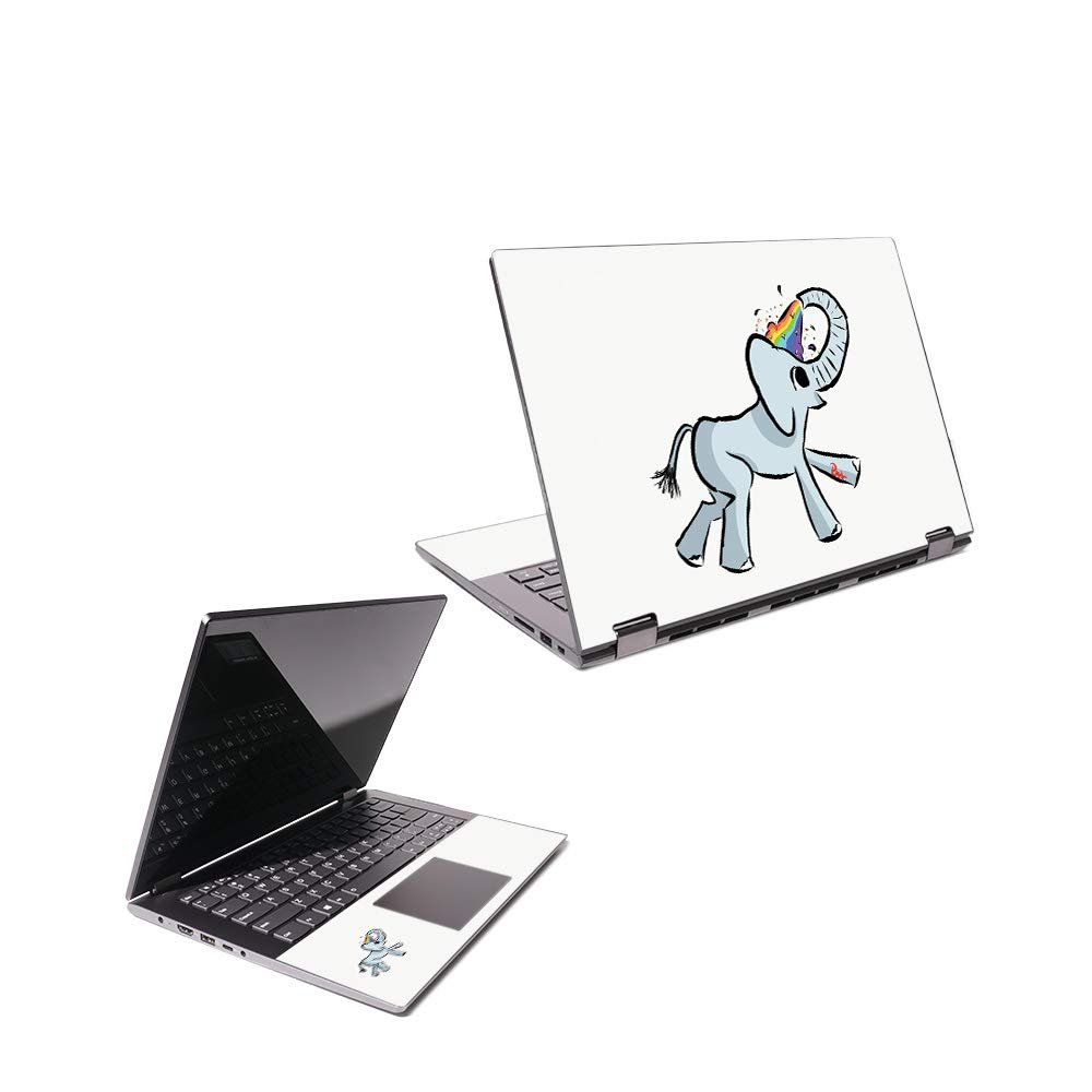 MightySkins Skin Compatible with Lenovo Flex 6 14" (2018) - Happy Elephant | Protective, Durable, and Unique Vinyl Decal wrap Cover | Easy to Apply, Remove, and Change Styles | Made in The USA