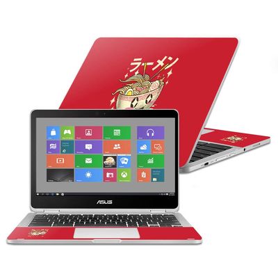 MightySkins Skin Compatible with Asus Chromebook Flip C302CA 12.5" (2016) - Ramen Kawaii | Protective, Durable, and Unique Vinyl Decal wrap Cover | Easy to Apply, Remove | Made in The USA
