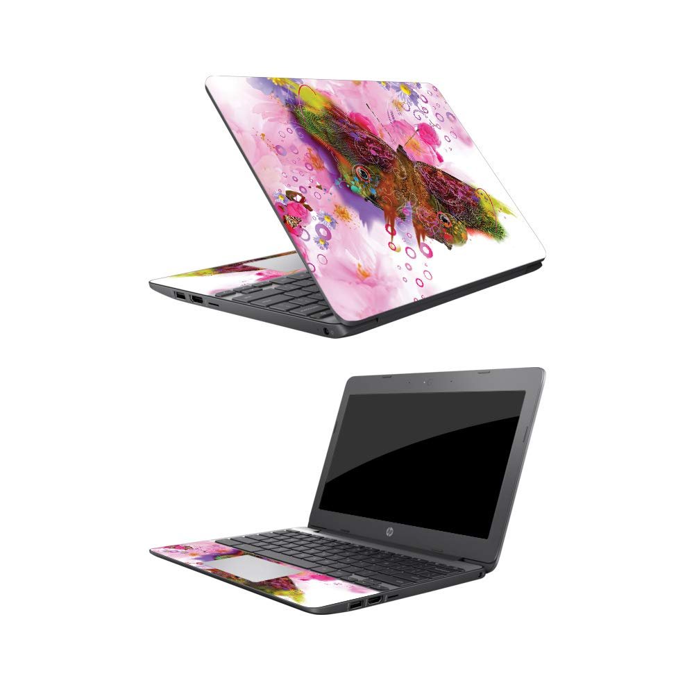 MightySkins Skin Compatible With HP Chromebook 11.6" (2018) - Hippie Butterfly | Protective, Durable, and Unique Vinyl Decal wrap cover | Easy To Apply, Remove, and Change Styles | Made in the USA