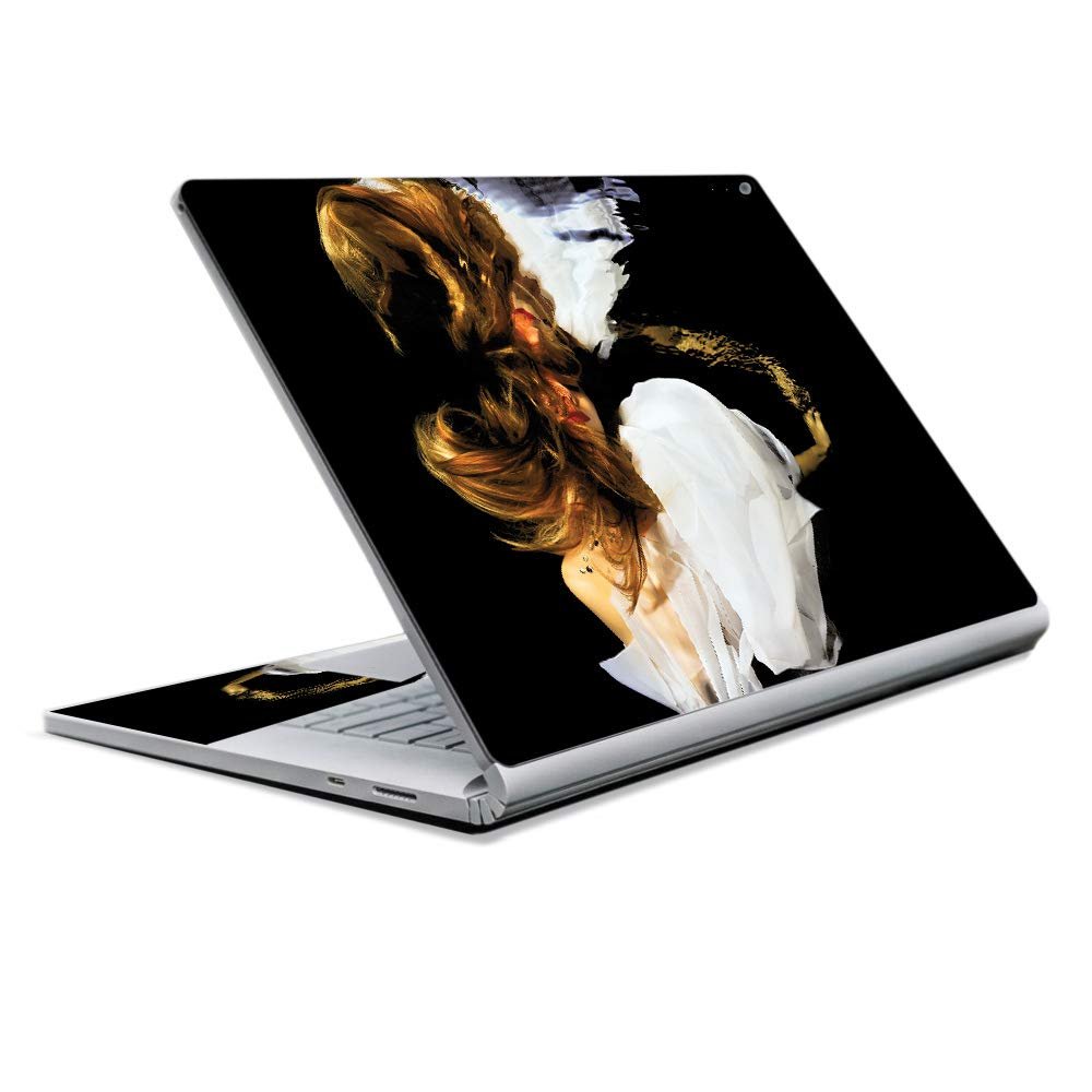 MightySkins Skin Compatible with Microsoft Surface Book 2 13" (2017) - Aqua Angel | Protective, Durable, and Unique Vinyl Decal wrap Cover | Easy to Apply, Remove, and Change Styles | Made in The USA
