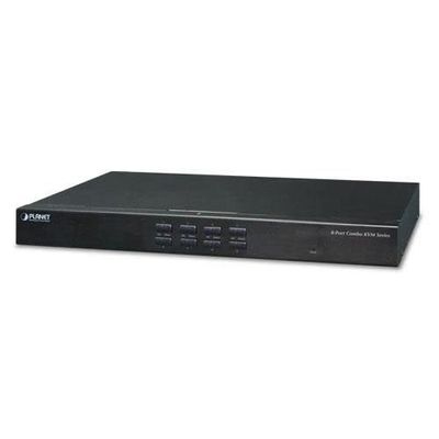 Planet 8-Port Combo IP KVM Switch: Up to 64 Computers, On Screen, IKVM-210-08 (Up to 64 Computers, On Screen Display (OSD), Quick View Setting (QVS), Hotkey, Stackable, 1U Rack-Mount,)