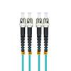 Jeirdus 30Meters 100FT ST to ST 10G OM3 Indoor Armored Duplex 50/125 Fiber Optic Cable Jumper Optical Patch Cord Multimode 30M ST-ST view 1