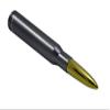 VMS Racing 50 Caliber GUNMETAL 24 KT CARAT GOLD TIP BULLET ANTENNA in Heavy Gauge CNC Machined Billet Aluminum Short Compatible with Toyota Tacoma 95-19 1995-2019 view 1