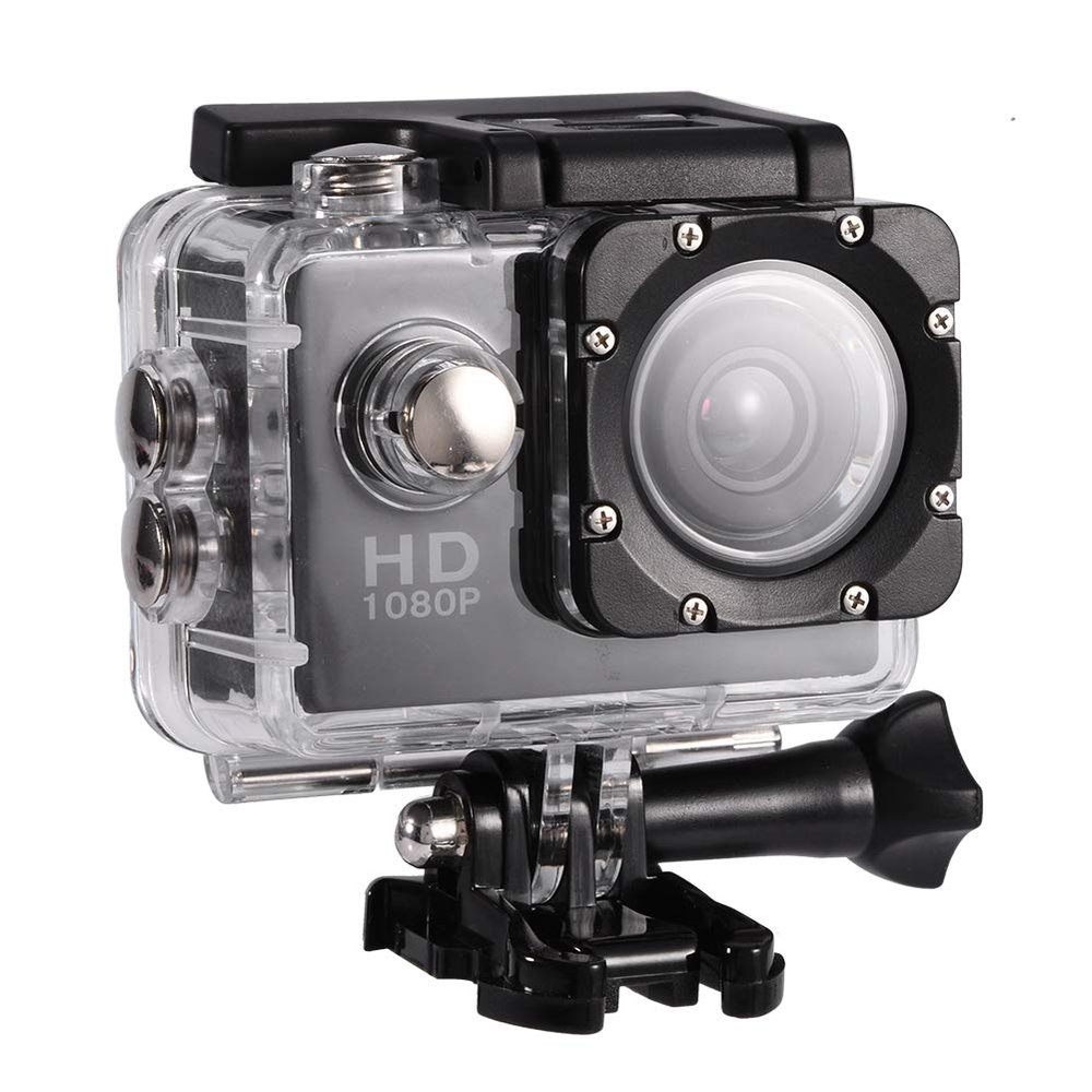 Mugast Action Camera 4K 30m Outdoor Sports Video Camera 1080P Full LCD Mini Camcorder with 900mAh Rechargeable Batteries and Mounting Accessories Kits(Black)