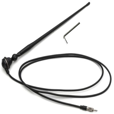 AntennaMastsRus - Marine Black AM-FM Rubber Ducky 15 Inch Antenna Kit - for ATV, Boat, Camper, Go Kart, Motorhome, Pontoon, RV, Sailboat, Tractor, Trailer, UTV, Yacht