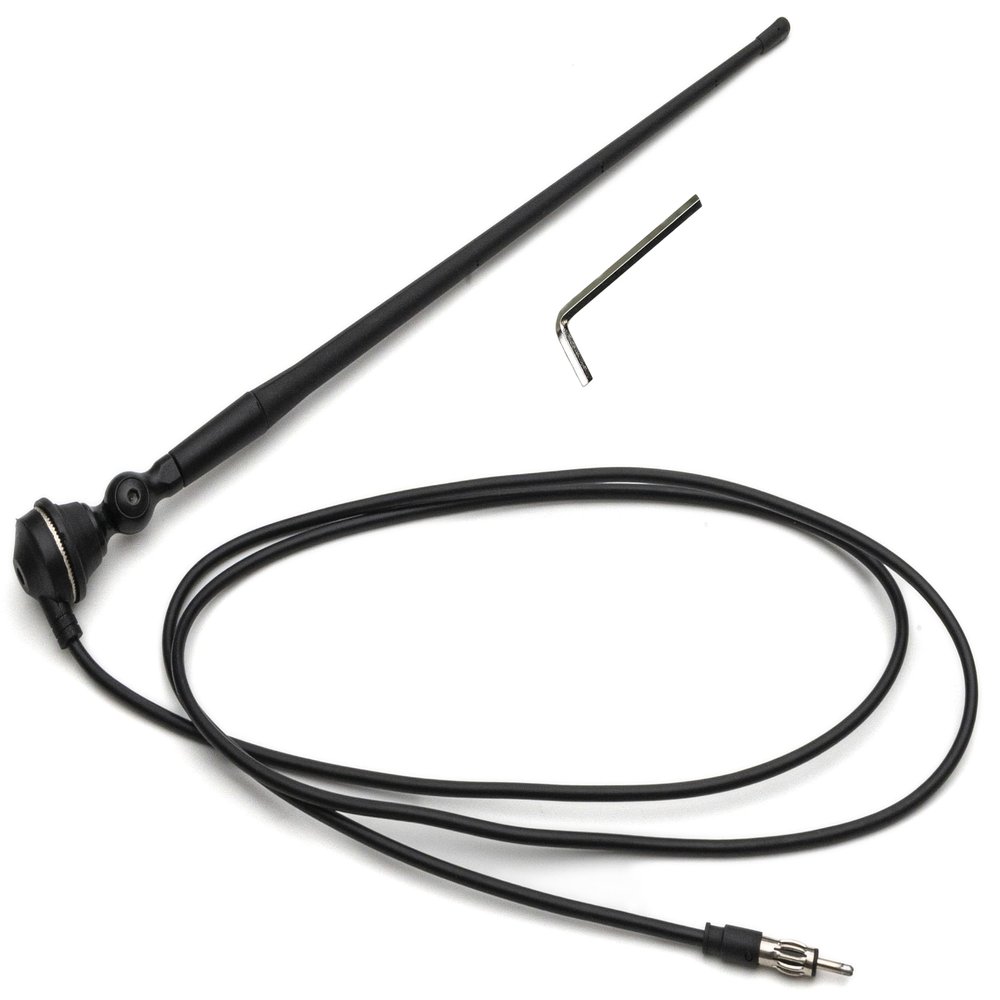 AntennaMastsRus - Marine Black AM-FM Rubber Ducky 15 Inch Antenna Kit - for ATV, Boat, Camper, Go Kart, Motorhome, Pontoon, RV, Sailboat, Tractor, Trailer, UTV, Yacht