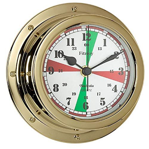 Nauticalia Fitzroy QuickFix Radio Silence Clock, Brass