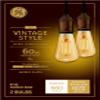 GE Lighting Vintage Edison Style LED Light Bulbs, 6 Watts (60 Watt Equivalent) Warm Candle Light, Amber Glass, Medium Base, Dimmable (2 Pack) view 2