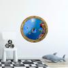 24" Porthole Window Wall Decal Sticker Tropical Reef Life #2 Rustic Sea Ocean 3D Port Scape Removable Vinyl Peel and Stick Wall Mural for Children view 3