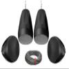 Pure Resonance Audio PD6 6.5" Weather-Resistant Pendant Speakers with Installation Wire - (4 Speakers, Black) view 1
