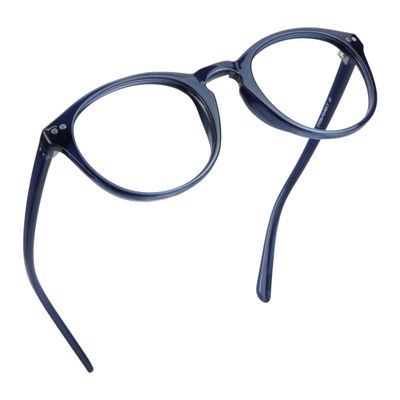LifeArt Blue Light Blocking Glasses, Anti Eyestrain, Computer Reading Glasses, Gaming Glasses, TV Glasses for Women, Anti Glare(Navy, 3.50 Magnification)