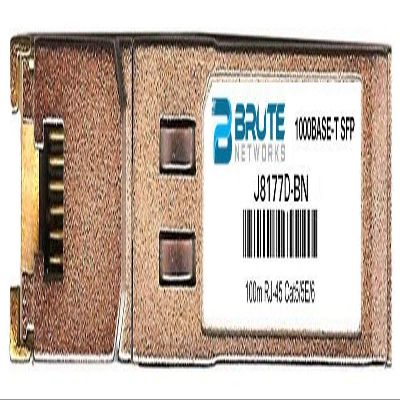 Brute Networks J8177D-BN - 1000BASE-T 100m RJ45 SFP Transceiver (Compatible with OEM PN# J8177D)