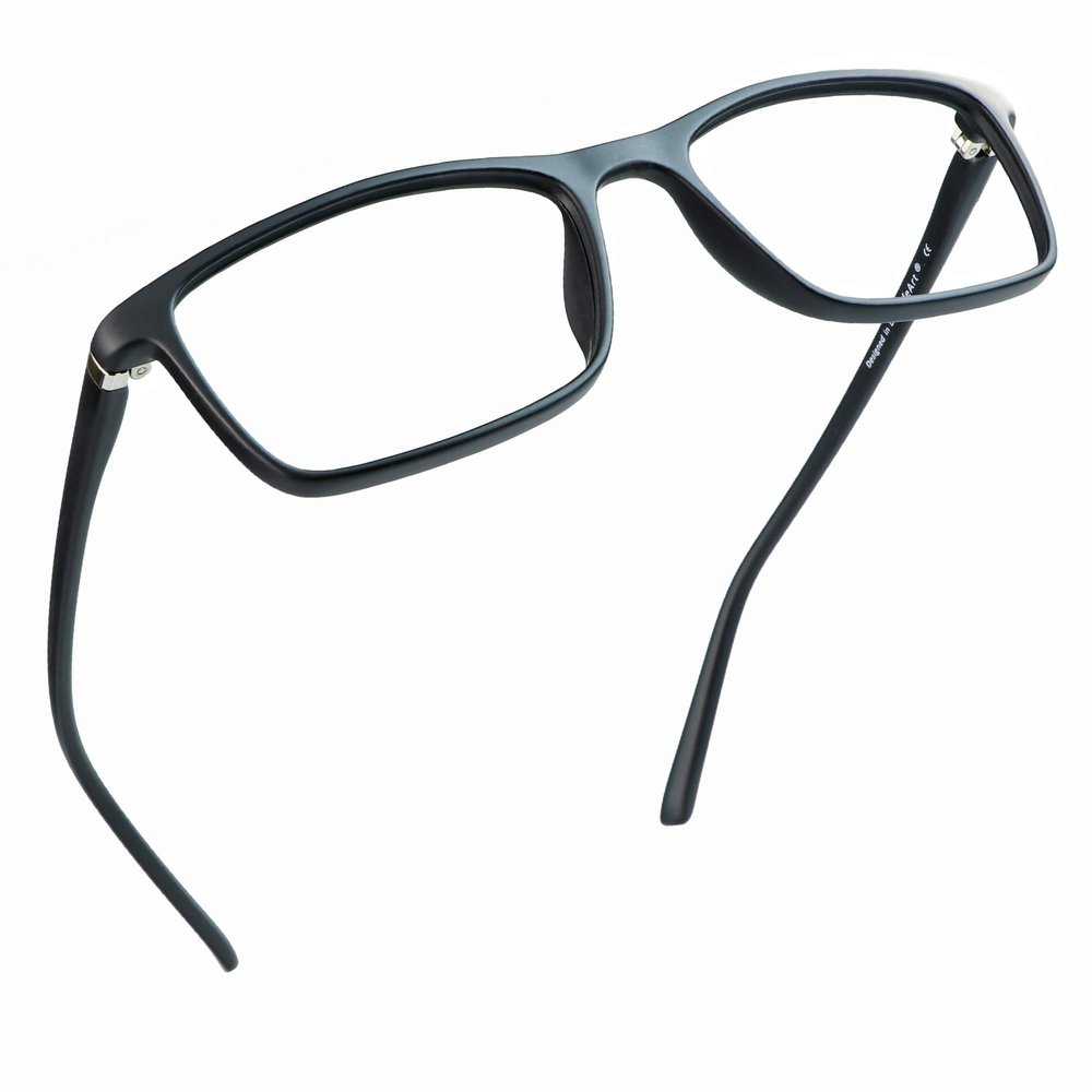 LifeArt Blue Light Blocking Glasses, Anti Eyestrain, Computer Reading Glasses, Gaming Glasses, TV Glasses for Women Men, Anti Glare (Black, +1.25 Magnification)