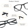 LifeArt Blue Light Blocking Glasses, Anti Eyestrain, Computer Reading Glasses, Gaming Glasses, TV Glasses for Women Men, Anti Glare (Black, +1.25 Magnification) view 2