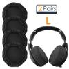 Linkidea Fabric Headphones Ear Cover, Washable Sanitary Earpads Protectors for Gym, Gaming, 2 Pairs Cloth Sweat Cover for Headphones Ear Cups (Size Large, Dark Grey) view 1