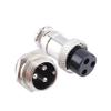 1 Set GX16 3Pins Aviation Plug Socket 3 Pin Screw Type Male Female Metal Aviation Wire Connector Panel Connector 400V 5A view 1