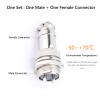 1 Set GX16 3Pins Aviation Plug Socket 3 Pin Screw Type Male Female Metal Aviation Wire Connector Panel Connector 400V 5A view 3