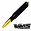 VMS Racing 50 Caliber BLACK GOLD TIP BULLET ANTENNA in Heavy Gauge CNC Machined Billet Aluminum Short Compatible with Nissan Titan 03-19 2003-2019 view 2