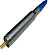 VMS Racing 50 Caliber GUNMETAL BLUE TIP BULLET ANTENNA in Heavy Gauge CNC Machined Billet Aluminum Short Compatible with Nissan Titan 03-19 2003-2019 view 1