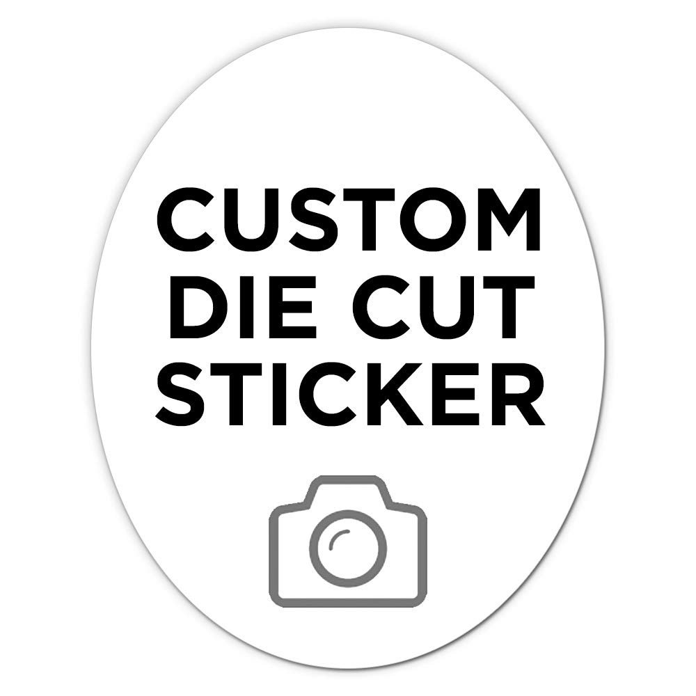 125 Oval Custom Die Cut Stickers 4" x 5" for Laptops, Windows, Cell Phones, Cars. Upload Your own Image, Logo, or Design