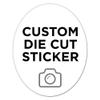 125 Oval Custom Die Cut Stickers 4" x 5" for Laptops, Windows, Cell Phones, Cars. Upload Your own Image, Logo, or Design view 1