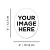 125 Oval Custom Die Cut Stickers 4" x 5" for Laptops, Windows, Cell Phones, Cars. Upload Your own Image, Logo, or Design view 2