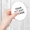 125 Oval Custom Die Cut Stickers 4" x 5" for Laptops, Windows, Cell Phones, Cars. Upload Your own Image, Logo, or Design view 3