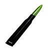 VMS Racing 50 Caliber BLACK GREEN TIP BULLET ANTENNA in Heavy Gauge CNC Machined Billet Aluminum Short Compatible with Nissan Titan 03-19 2003-2019 view 2