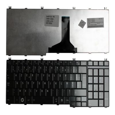 Power4Laptops French Layout Glossy Black Replacement Laptop Keyboard Compatible with Toshiba Satellite C650-02S
