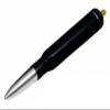 VMS Racing 50 Caliber Black Silver TIP Bullet Antenna in Heavy Gauge CNC Machined Billet Aluminum Short Compatible with Nissan Titan 03-23 2003-2023 view 2