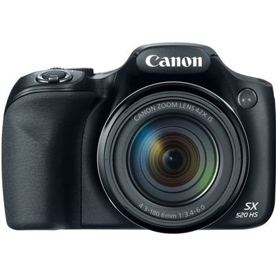 Canon PowerShot SX520 16Digital Camera with 42x Optical Image Stabilized Zoom with 3-Inch LCD (Black), 7.00in. x 6.30in. x 5.20in. (Renewed)