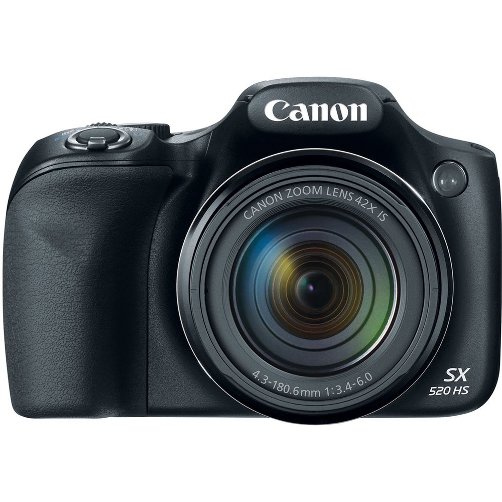 Canon PowerShot SX520 16Digital Camera with 42x Optical Image Stabilized Zoom with 3-Inch LCD (Black), 7.00in. x 6.30in. x 5.20in. (Renewed)