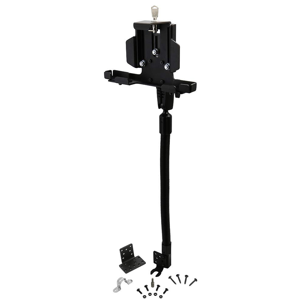 ARKON Mounts LockVise Metal Locking Tablet Mount with Seat Rail Mount | Universal Tablet Holder | 360 Adjustable Viewing | Flexible Arm | Compatible with iPad, Samsung, Google, & More