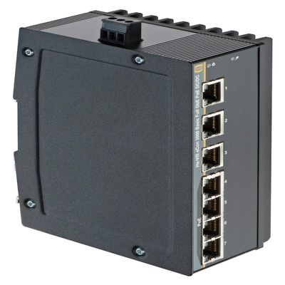 HARTING 24035070020 Switch, Ha-VIS eCon 3000, 7 Ports, Industrial, Unmanaged PoE Gigabit Ethernet, DIN Rail, RJ45 x 7