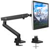 Mount-It! Single Monitor Arm Mount | Premium Monitor Desk Stand | Articulating Mechanical Spring Arm | Fits 24 27 30 32 Inch VESA 75 100 Compatible Computer Screen | C-Clamp and Grommet Bases view 1