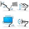 Mount-It! Single Monitor Arm Mount | Premium Monitor Desk Stand | Articulating Mechanical Spring Arm | Fits 24 27 30 32 Inch VESA 75 100 Compatible Computer Screen | C-Clamp and Grommet Bases view 4