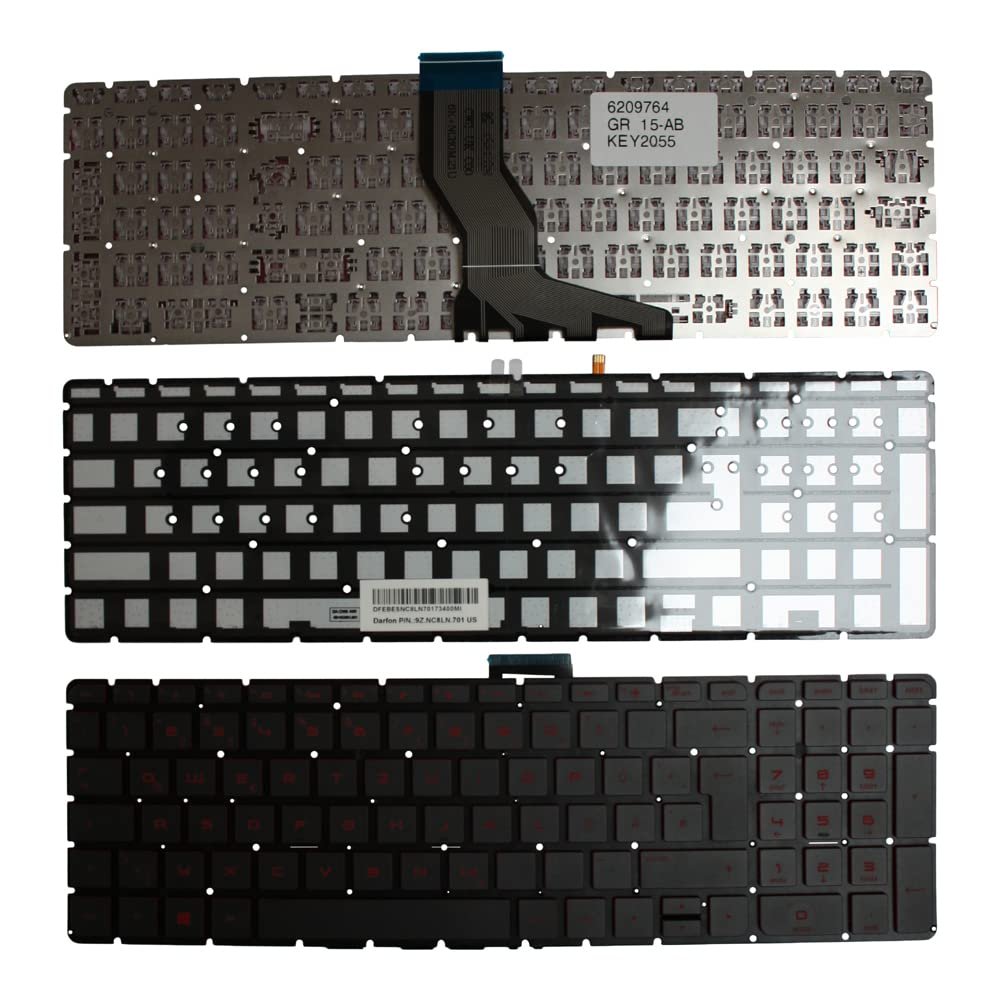 Power4Laptops German Layout Backlit Black Replacement Laptop Keyboard Compatible with HP Pavilion 15-ab126ur