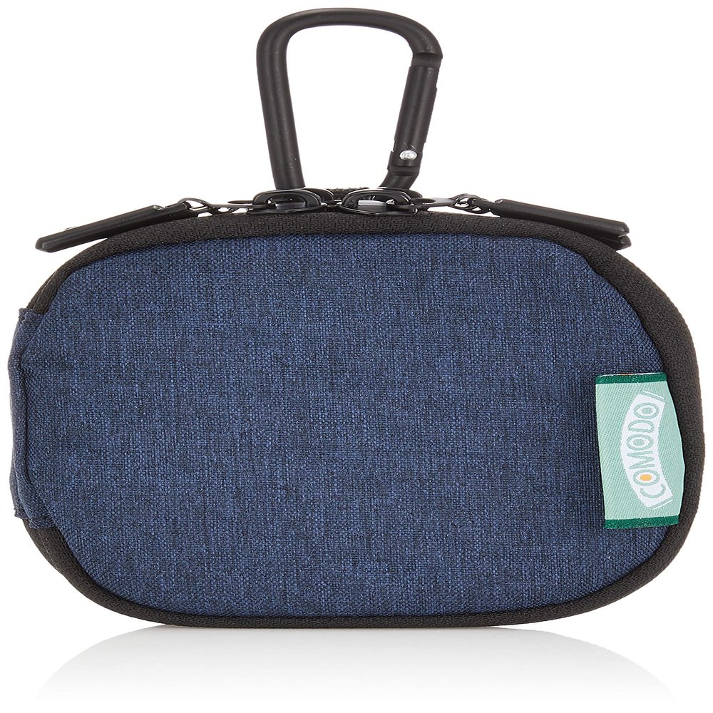 Kenko CMD-FC-02NV COMODO Filter Case, Mini, 3.2 inches (82 mm) Diameter, Holds 4 Pieces, Carabiner Included, Navy