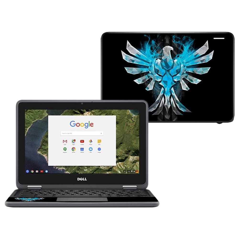 MightySkins Skin Compatible with Dell Chromebook 11" 3180 - Blue Reborn | Protective, Durable, and Unique Vinyl Decal wrap Cover | Easy to Apply, Remove, and Change Styles | Made in The USA