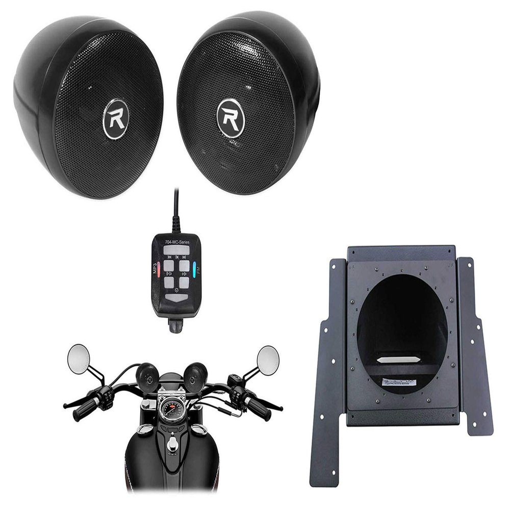 Polaris Slingshot 10" Subwoofer Enclosure+Free Rockville ATV Handlebar Speakers