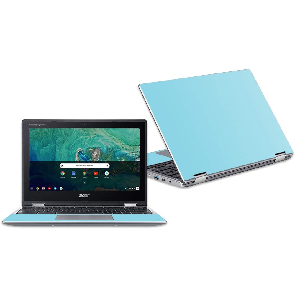 MightySkins Skin Compatible with Acer Chromebook Spin 11" CP311 - Solid Baby Blue | Protective, Durable, and Unique Vinyl Decal wrap Cover | Easy to Apply, Remove, and Change Styles | Made in The USA